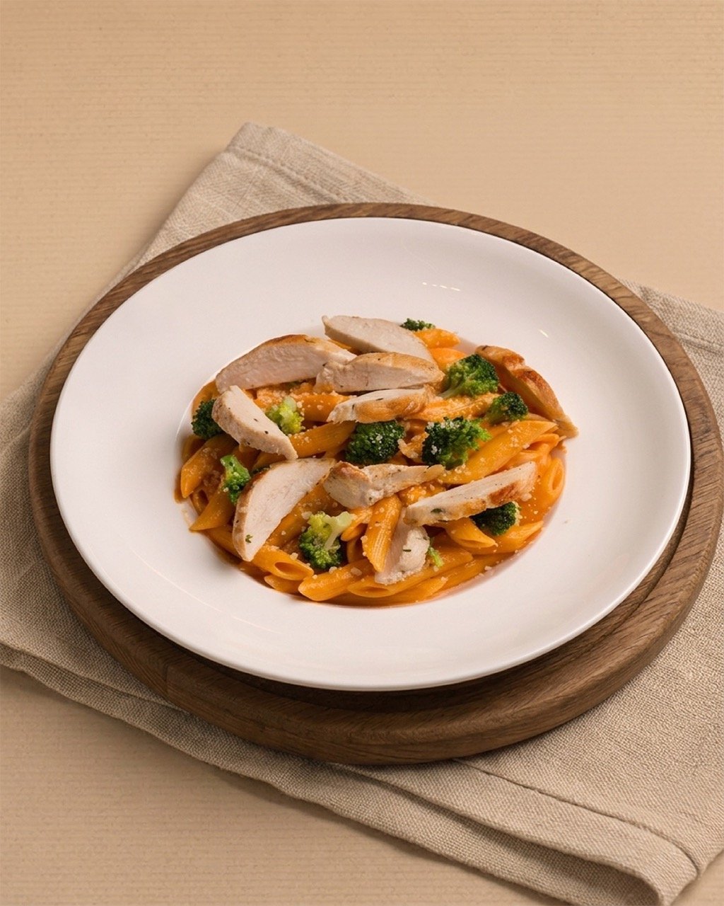 Creamy Pink Penne with Chicken and Broccoli