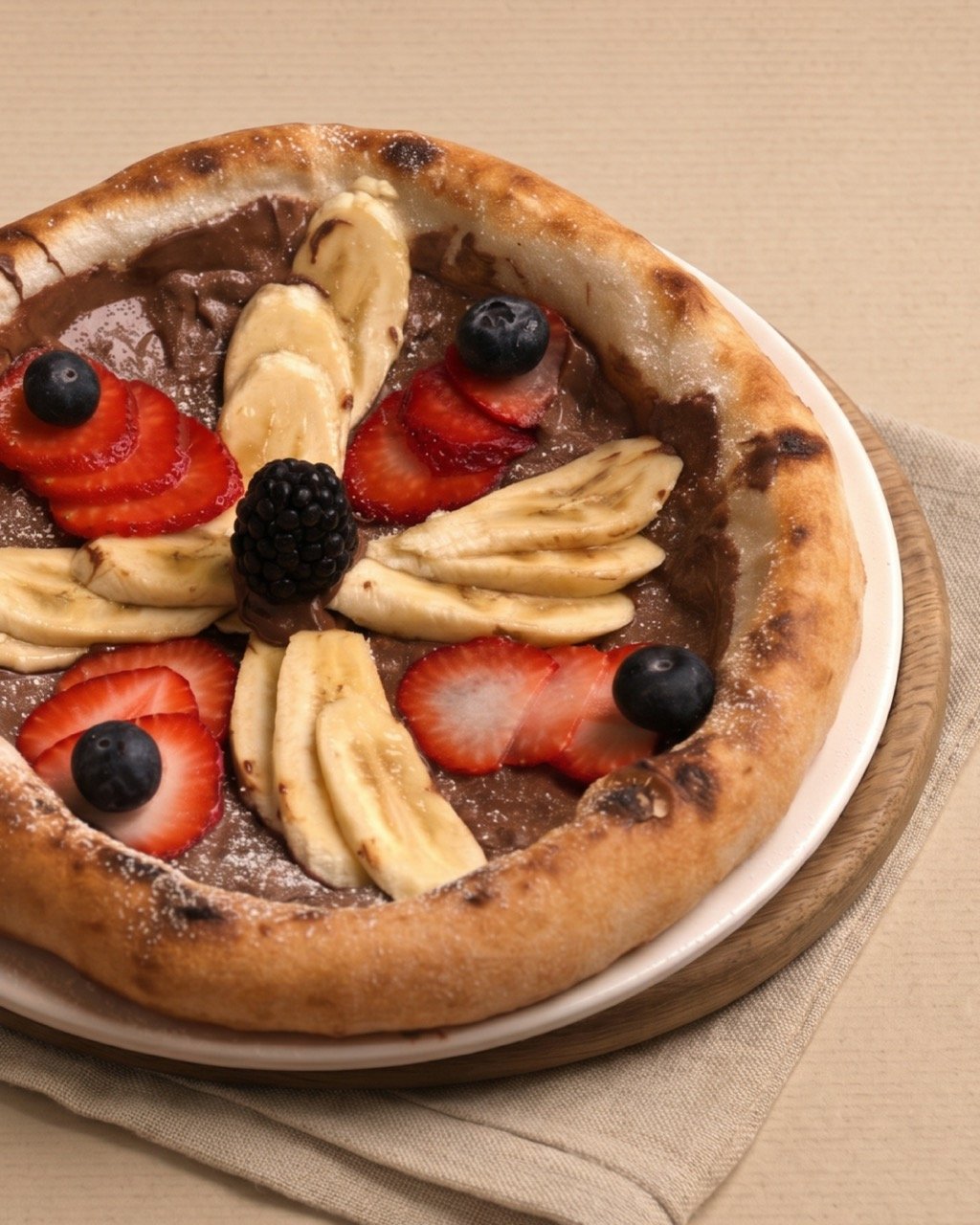 Nutella and Fruits Pizza